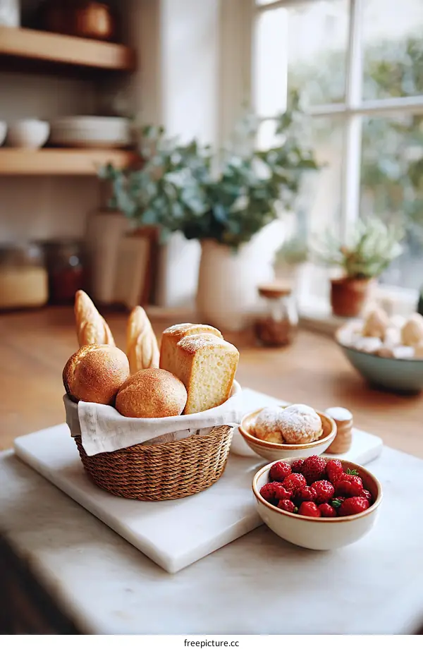 A Delicious Kitchen Table Breakfast Scene