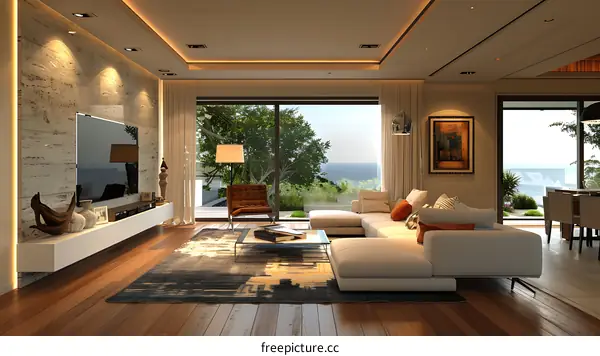 Modern minimalist living room