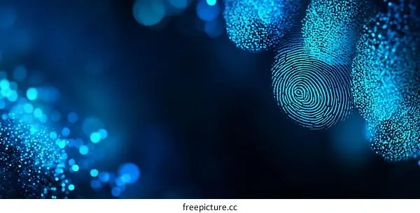 Abstract Fingerprint Technology Illustration