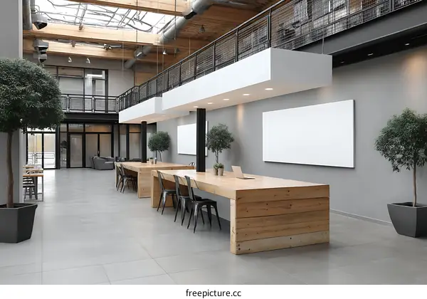 Modern Industrial Open-plan Office Space