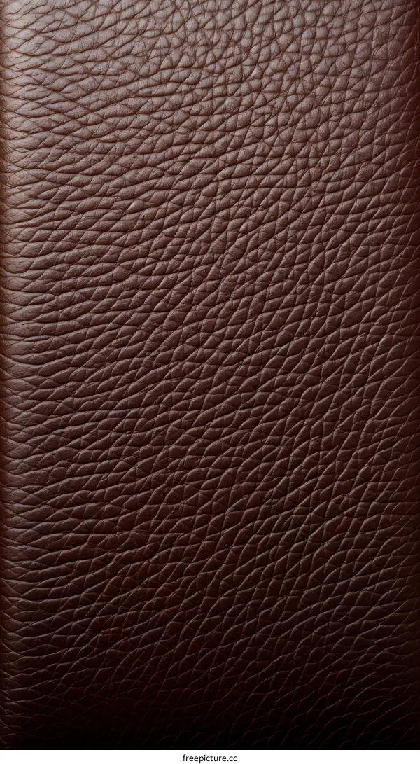 Close-Up Texture of Brown Leather