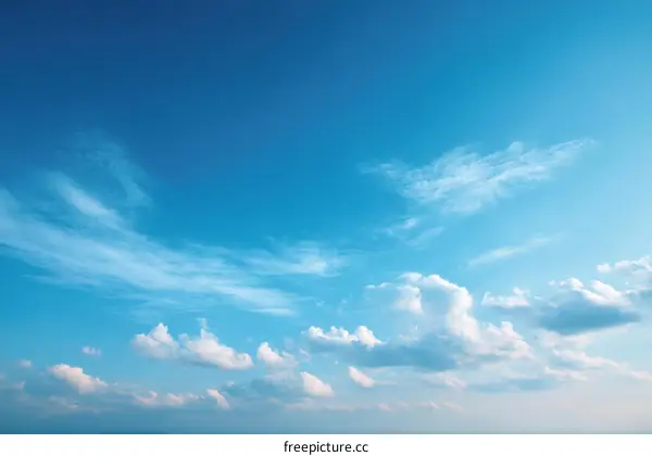 Beautiful Clouds in a Clear Sky