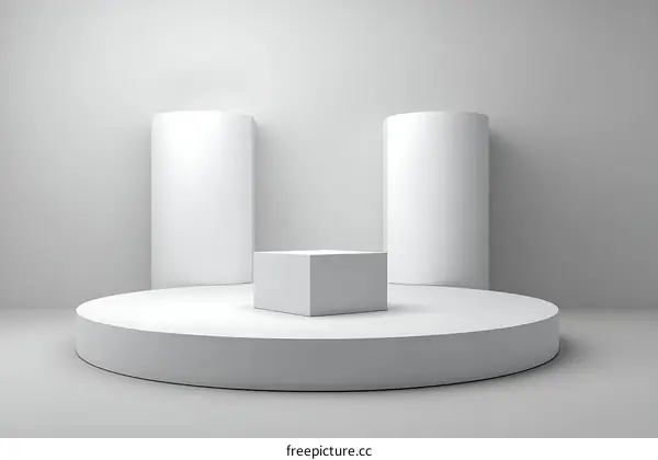 Minimalist Geometric Product Display