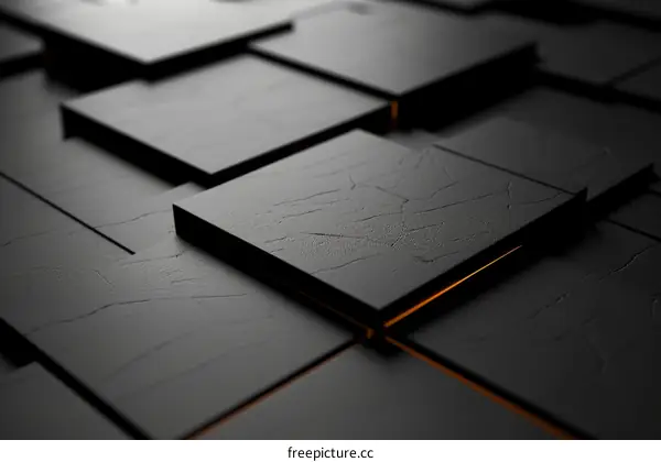 Black Glowing Squares Background