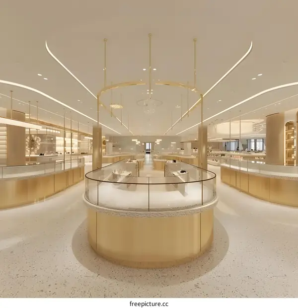 Modern Gold Interior Design for Retail Store