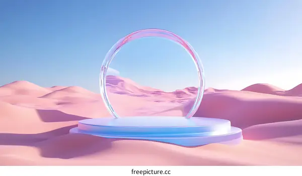 Pastel Desert Display Stand with Archway