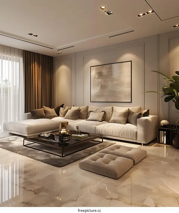 Modern minimalist living room