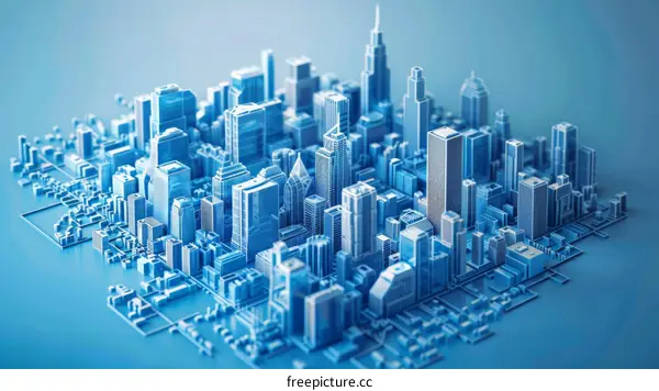 Futuristic Illuminated Cityscape