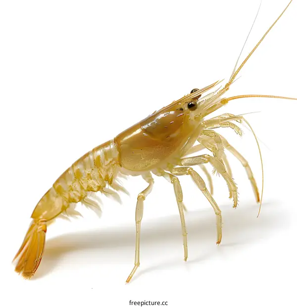 A translucent shrimp