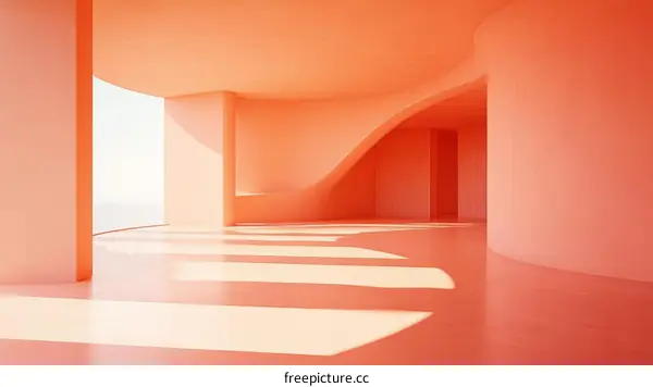 Modern Interior Design with Coral Hues