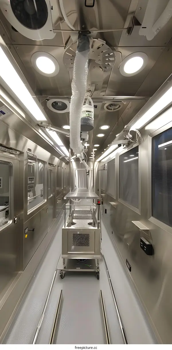 Clean Room Interior With Stainless Steel Walls