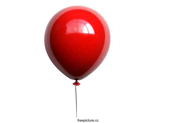 [Transparent Background PNG]Single Red Balloon against White Background
