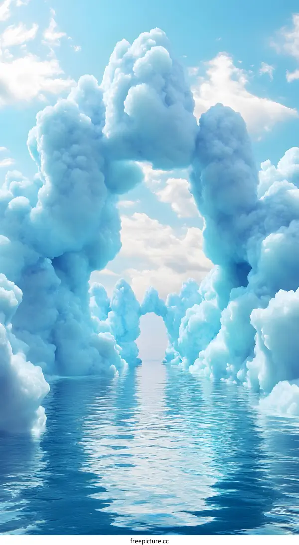 Cloud Archway Over a Blue Sea
