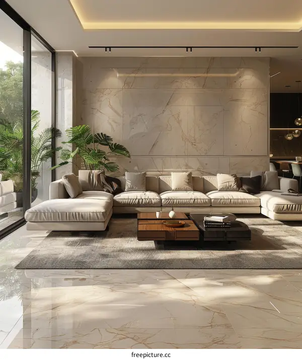 Modern Living Room with Minimalist Interiors