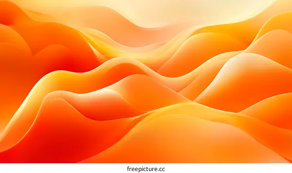 Abstract Orange Wave Pattern Background Design