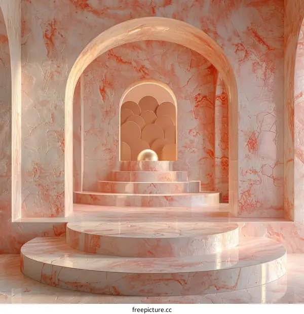 Pink Marble Archway Interior Design