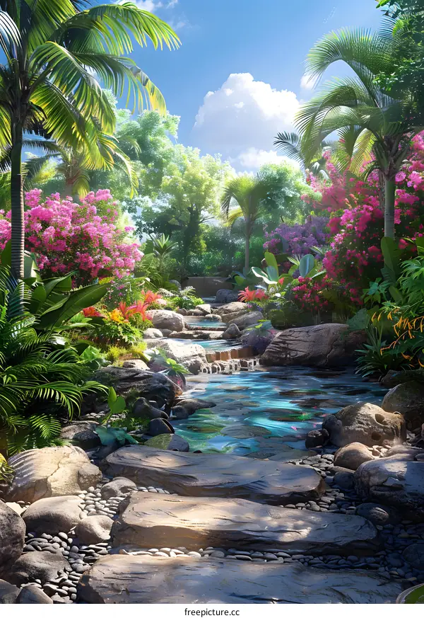 Tropical rainforest landscape