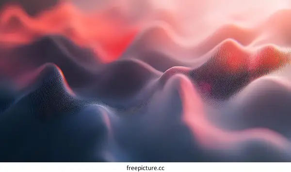Abstract Digital Wave Landscape