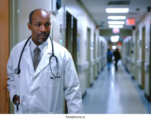 A Thoughtful Doctor in a Hospital