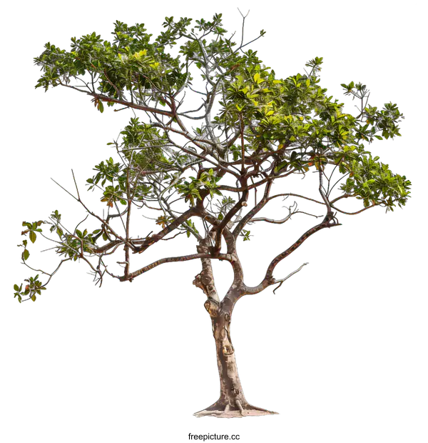 [Transparent Background PNG]Isolated Green Tree with White Background
