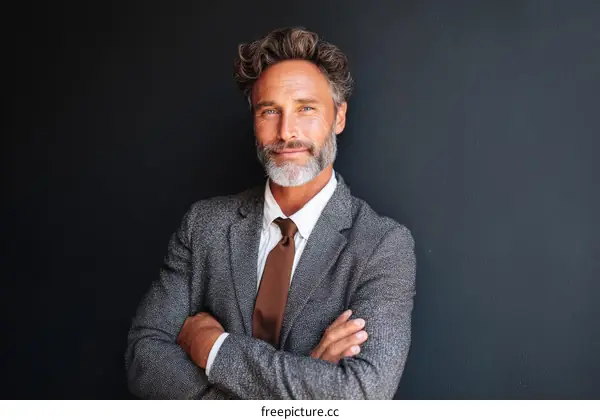 Confident Caucasian Businessman Portrait