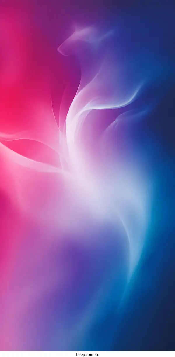 Abstract Gradient Background with Pink Blue and White Swirls