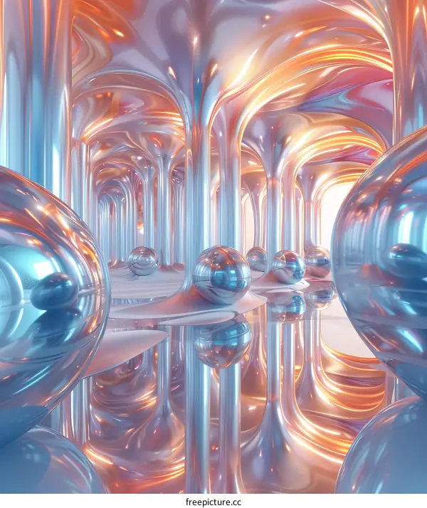 Abstract Futuristic Interior Design