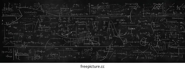 Mathematical Equations on a Blackboard