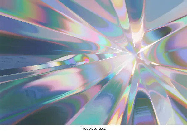 Radiant Holographic Light Patterns with Iridescent Color Reflections