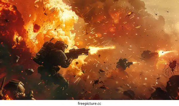 Space Marines battle Tyranids