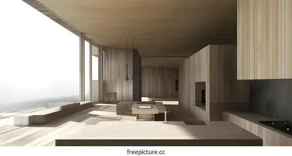 Modern Minimalist Wooden Interior Design
