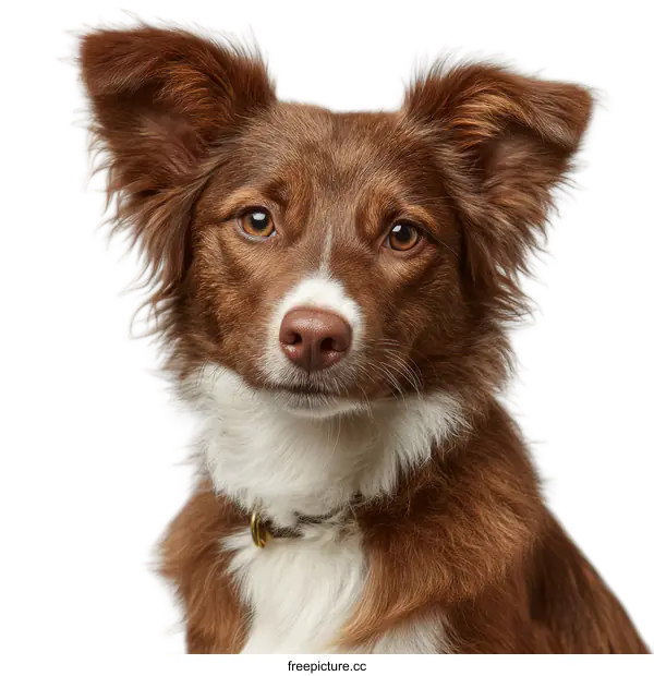 [Transparent Background PNG]Close-up Portrait of a Red Tri-Colored Dog