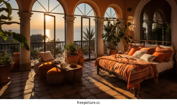 Elegant Mediterranean Villa Overlooking the Ocean