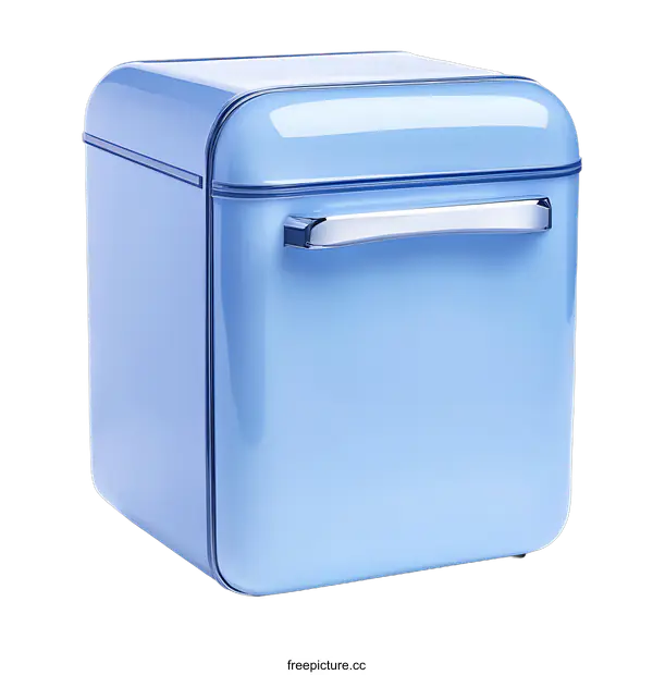 [Transparent Background PNG]Blue Small Refrigerator Isolated on transparent background
