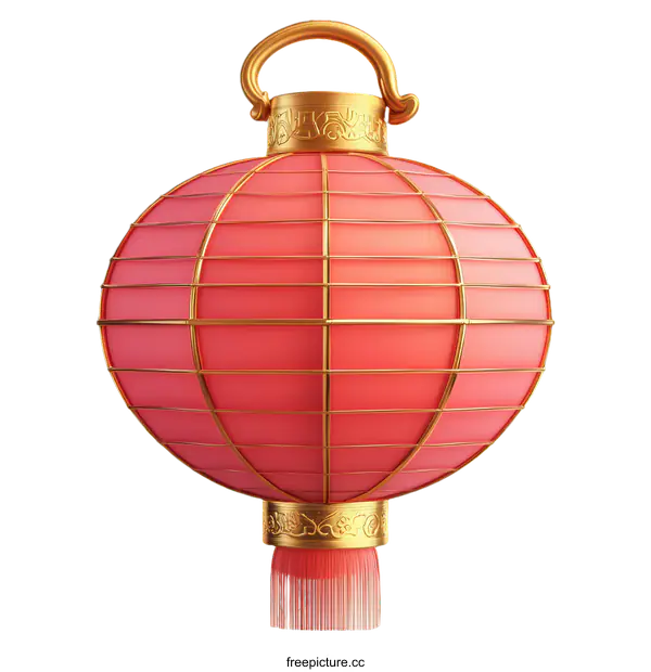 [Transparent Background PNG]3D Rendered Chinese Paper Lantern