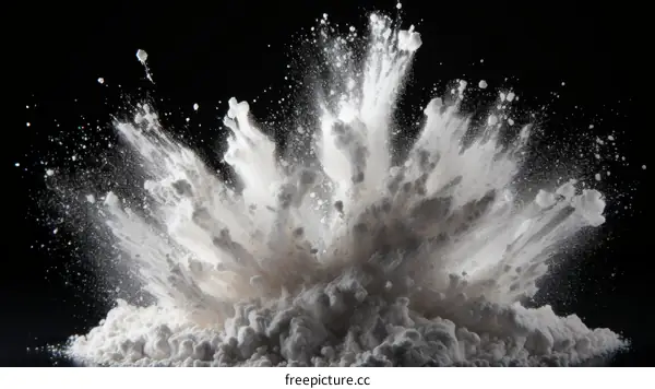 White powder explosion