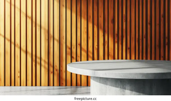 Modern Minimalist Round Concrete Display Platform