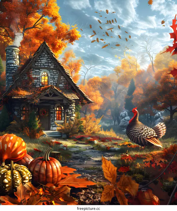 Fairytale Cottage in Autumn