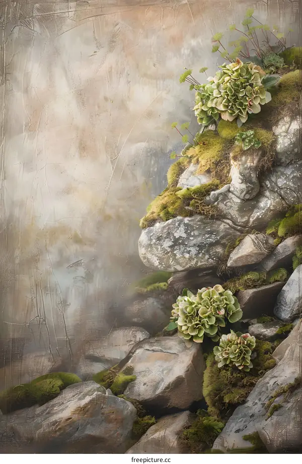 Stone and Moss Abstract Background