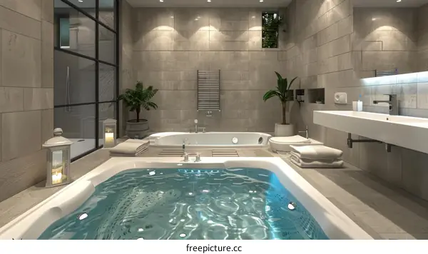 Modern Spa Bathroom Interior Design