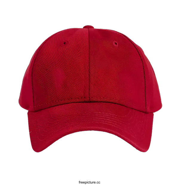 [Transparent Background PNG]Plain Red Baseball Cap Mockup