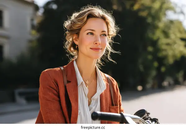 Woman Outdoors in Casual Chic Style