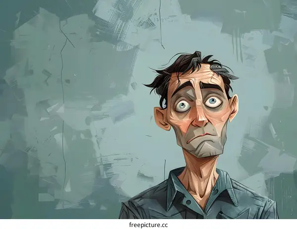 A man with a worried expression on his face