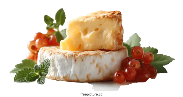 [Transparent Background PNG]Delicious Cheese and Berries Arrangement