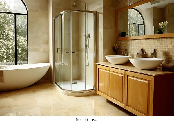 Luxury Modern Bathroom with a View