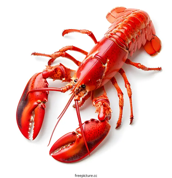Red Lobster on White Background