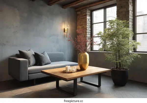 Modern Living Room Interior Design with Plants