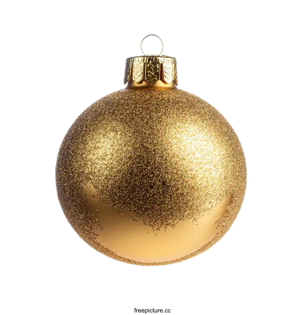 [Transparent Background PNG]Golden Christmas Ornament Decoration