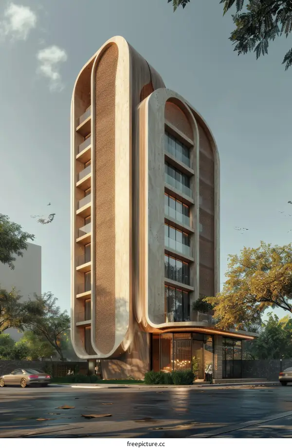 Modern Architectural Design of a Multi-Storey Building
