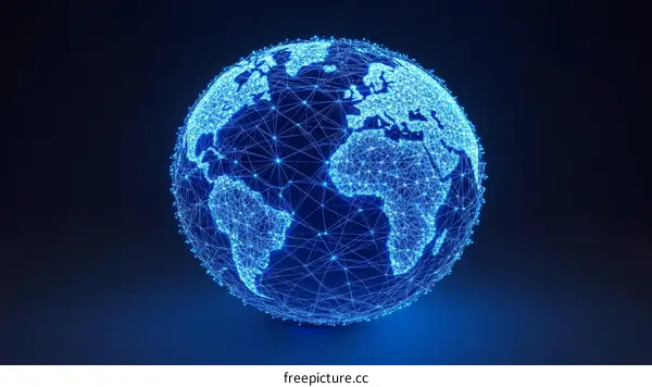 Global Network Illustration of the Earth